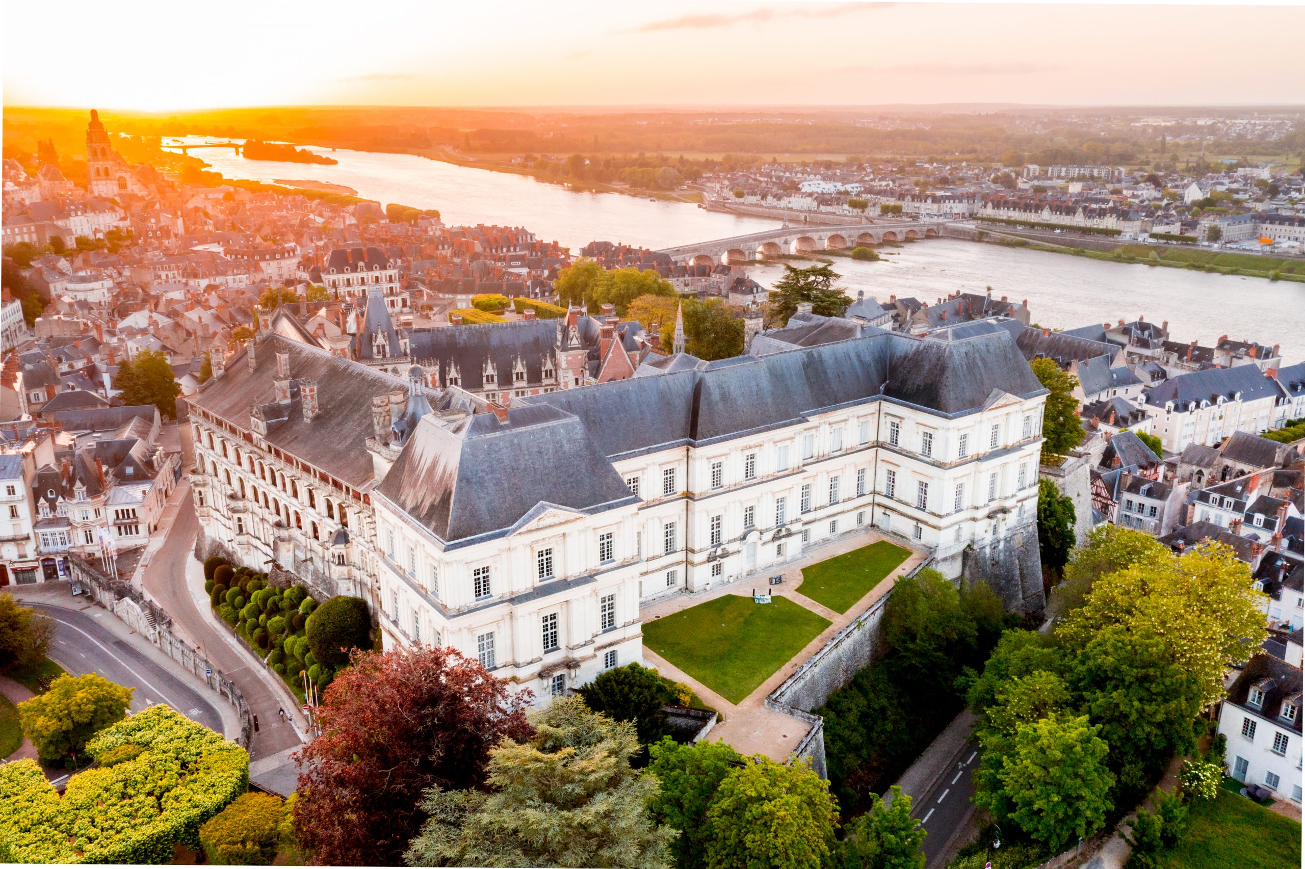 image représentant le chateau de Blois vu de haut